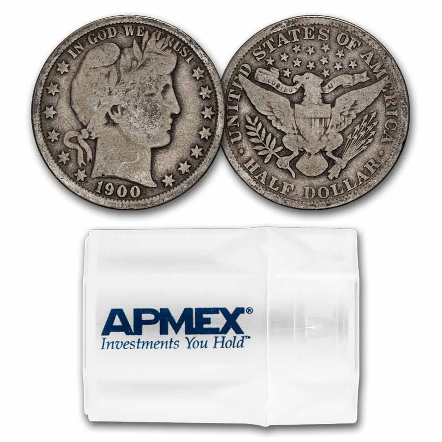 1900 Barber Half Dollar 20-Coin Roll Avg Circ US Mint