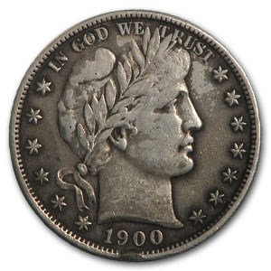1900 Barber Half Dollar VF Details (Cleaned) 1900 Barber Half Dollar VF Details (Cleaned)