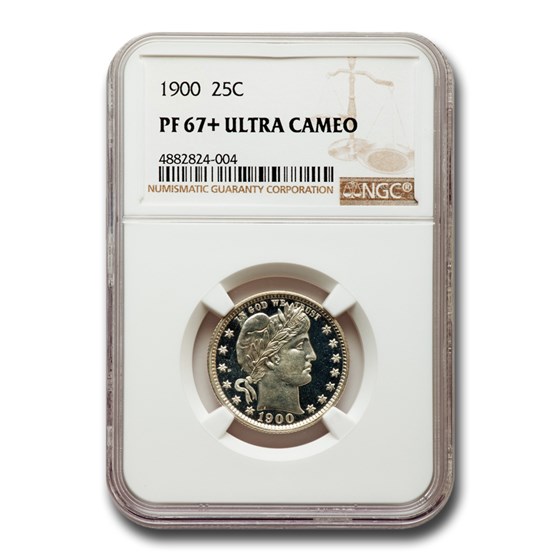 1900 Barber Quarter PF-67+ UCAM NGC 1900 Barber Quarter PF-67+ UCAM NGC