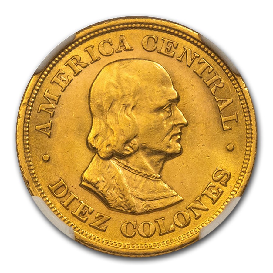 Buy 1900 Costa Rica Gold 10 Colones MS-64 NGC | APMEX
