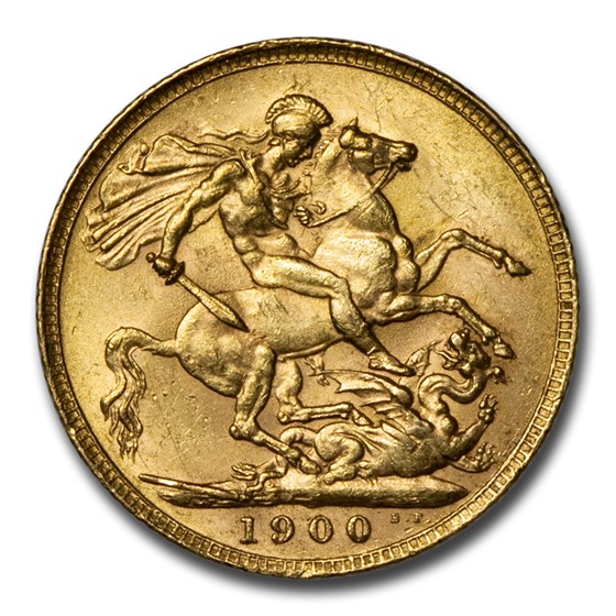 1900 Great Britain Gold Sovereign Victoria Veil Head BU 1900 Great Britain Gold Sovereign Victoria Veil Head BU