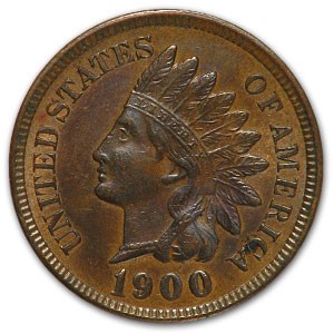 1900 Indian Head Cent AU 1900 Indian Head Cent AU