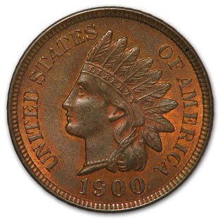 1900 Indian Head Cent BU (Red/Brown) 1900 Indian Head Cent BU (Red/Brown)