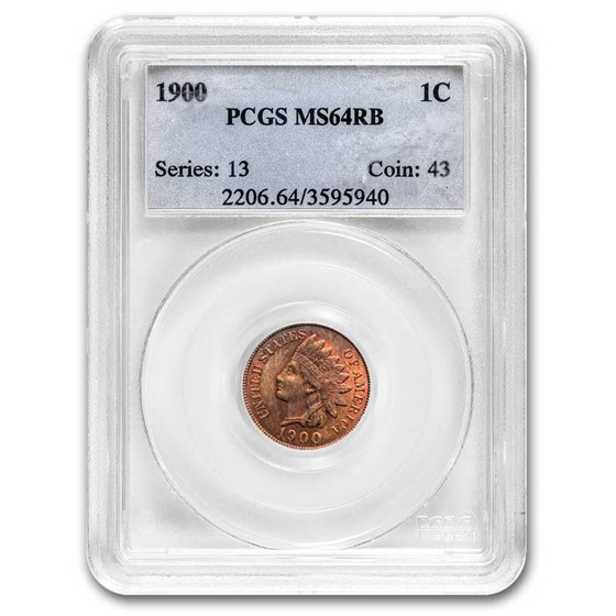 1900 Indian Head Cent MS-64 PCGS (Red/Brown) 1900 Indian Head Cent MS-64 PCGS (Red/Brown)