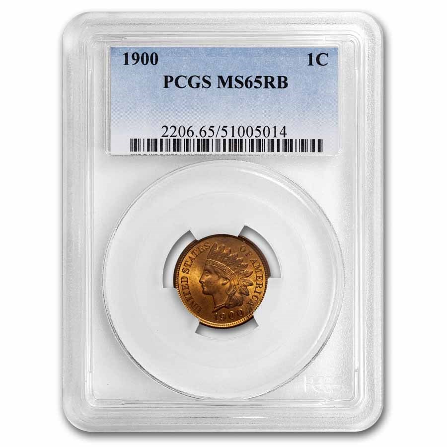 1900 Indian Head Cent MS-65 PCGS (Red/Brown)