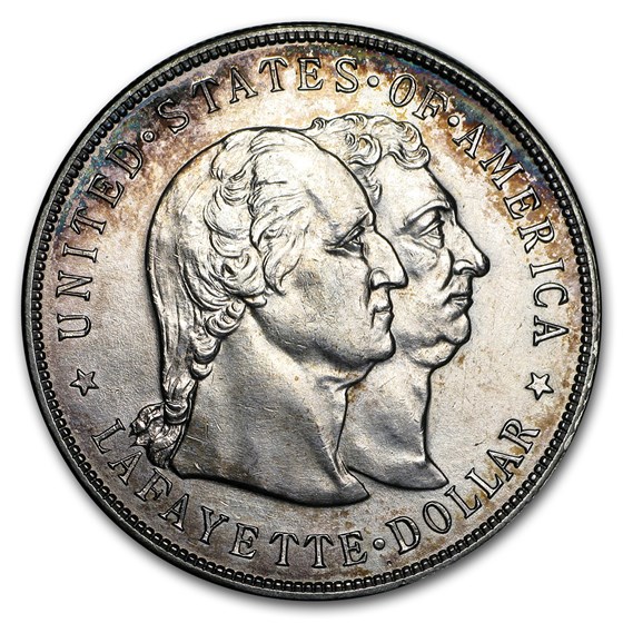 1900 Lafayette Silver Dollar AU Details (Cleaned)