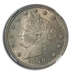 1900 Liberty Head V Nickel MS-64 NGC CAC