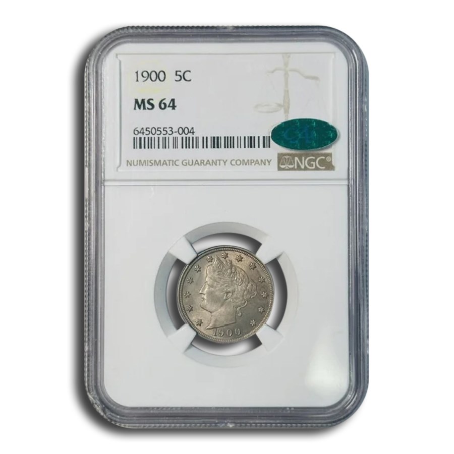 1900 Liberty Head V Nickel MS-64 NGC CAC