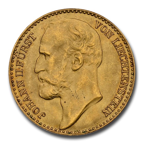 1900 Liechtenstein Gold 10 Kronen John II MS-65 NGC 1900 Liechtenstein Gold 10 Kronen John II MS-65 NGC