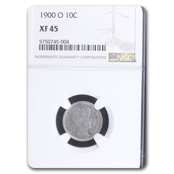1900-O Barber Dime XF-45 NGC 1900-O Barber Dime XF-45 NGC