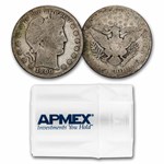 1900-O Barber Half Dollar 20-Coin Roll Avg Circ