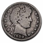 1900-O Barber Quarter VG