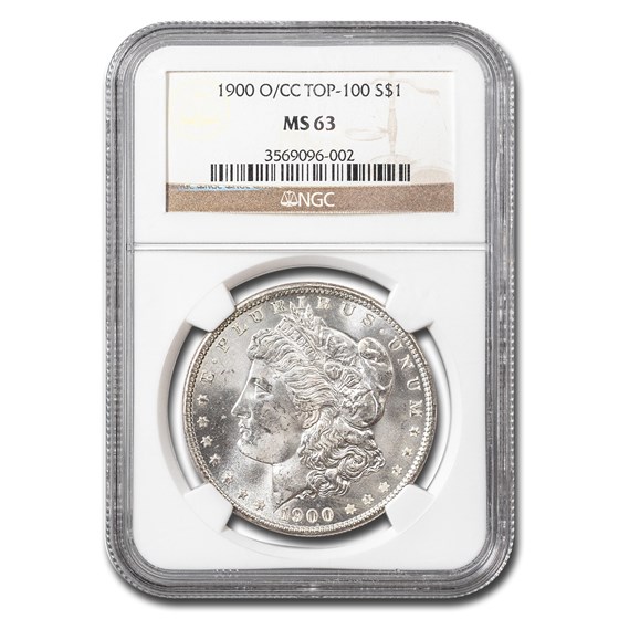 1900-O/CC Morgan Dollar MS-63 NGC (O/CC, Top-100) 1900-O/CC Morgan Dollar MS-63 NGC (O/CC, Top-100)