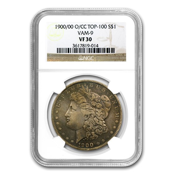 1900-O/CC Morgan Dollar VF-30 NGC (VAM-9, O over CC, Top-100) 1900-O/CC Morgan Dollar VF-30 NGC (VAM-9, O over CC, Top-100)