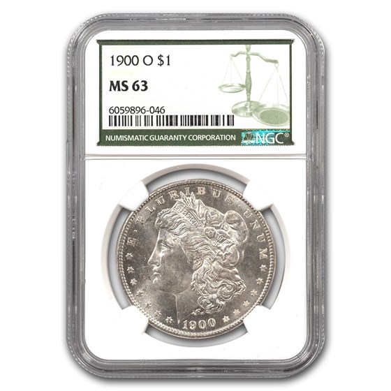 1900-O Morgan Dollar MS-63 NGC (Green Label) 1900-O Morgan Dollar MS-63 NGC (Green Label)