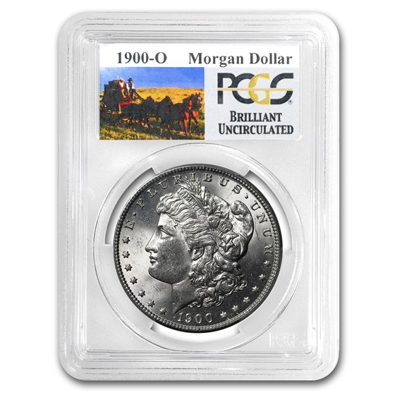 1900-O Stage Coach Morgan Dollar BU PCGS