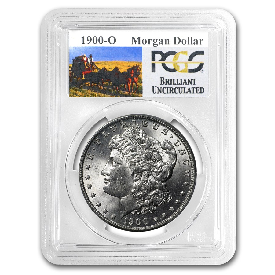 1900-O Stage Coach Morgan Dollar BU PCGS