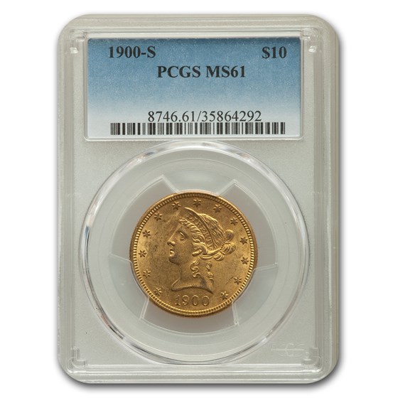 1900-S $10 Liberty Gold Eagle MS-61 PCGS 1900-S $10 Liberty Gold Eagle MS-61 PCGS