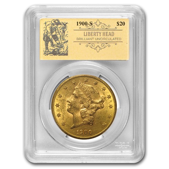 1900-S $20 Liberty Gold Double Eagle BU PCGS (Prospector Label) 1900-S $20 Liberty Gold Double Eagle BU PCGS (Prospector Label)