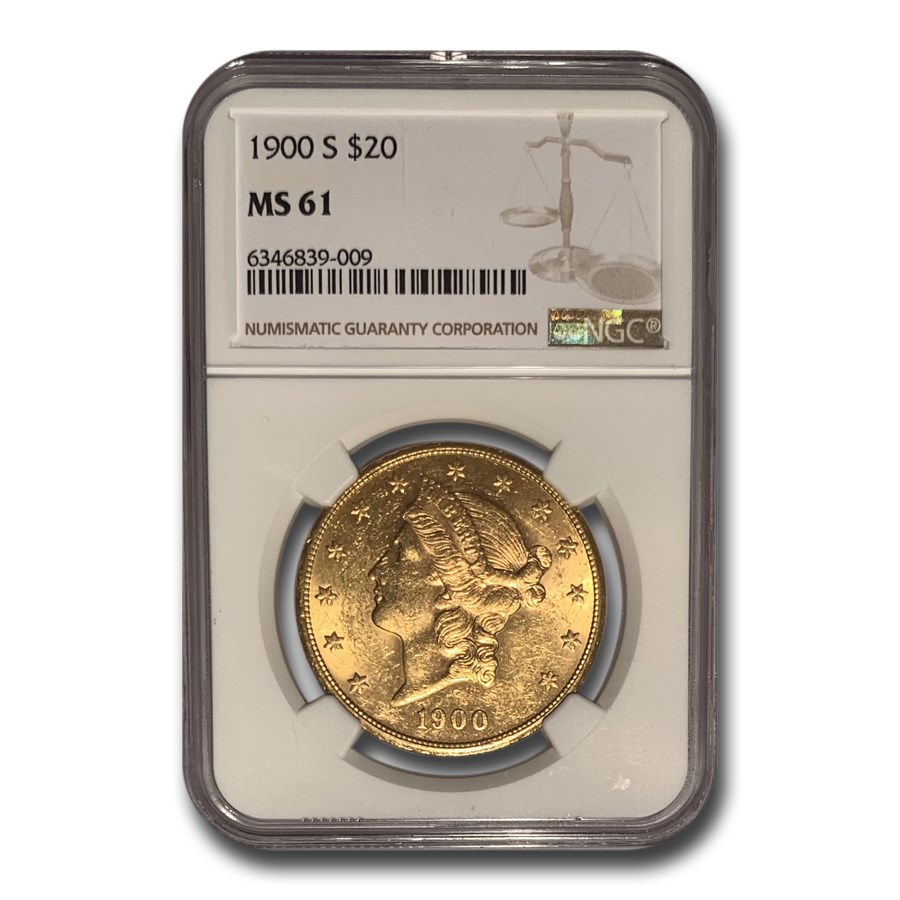 1900-S $20 Liberty Gold Double Eagle MS-61 NGC