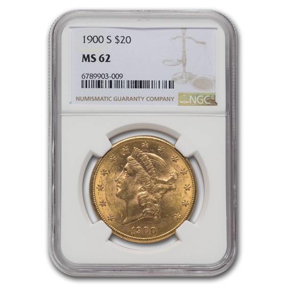 1900-S $20 Liberty Gold Double Eagle MS-62 NGC 1900-S $20 Liberty Gold Double Eagle MS-62 NGC