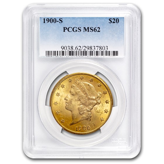 1900-S $20 Liberty Gold Double Eagle MS-62 PCGS 1900-S $20 Liberty Gold Double Eagle MS-62 PCGS