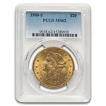 1900-S $20 Liberty Gold Double Eagle MS-62 PCGS
