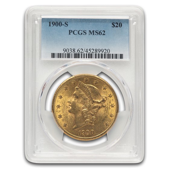 1900-S $20 Liberty Gold Double Eagle MS-62 PCGS