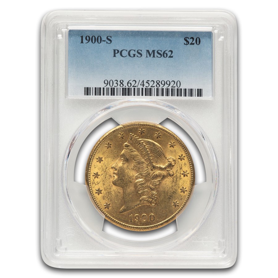 1900-S $20 Liberty Gold Double Eagle MS-62 PCGS