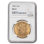 1900-S $20 Liberty Gold Double Eagle MS-63 NGC