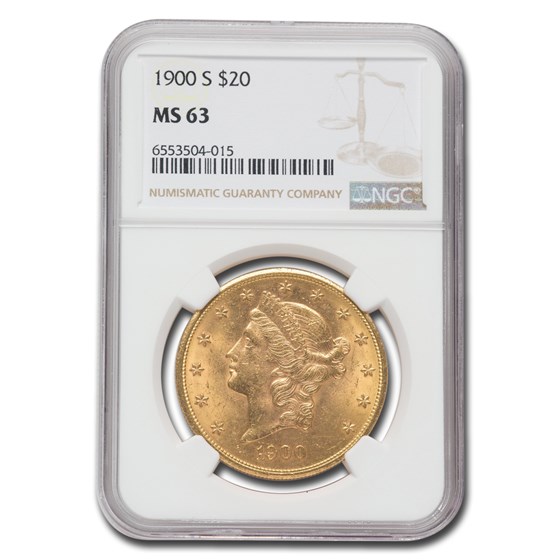 1900-S $20 Liberty Gold Double Eagle MS-63 NGC 1900-S $20 Liberty Gold Double Eagle MS-63 NGC