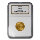 1900-S $5 Liberty Gold Half Eagle MS-64 NGC