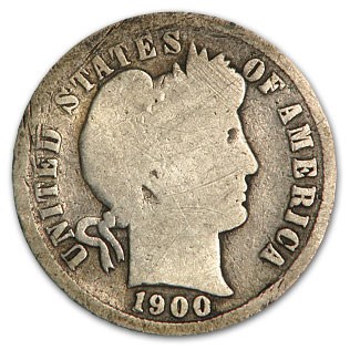 1900-S Barber Dime AG 1900-S Barber Dime AG