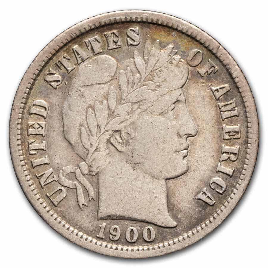 1900-S Barber Dime Fine