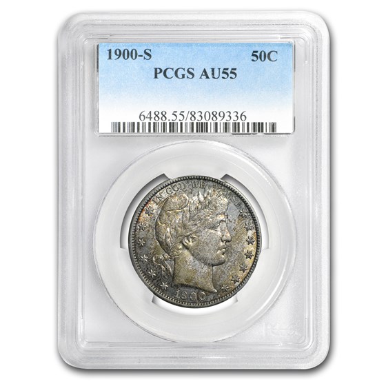 1900-S Barber Half Dollar AU-55 PCGS 1900-S Barber Half Dollar AU-55 PCGS