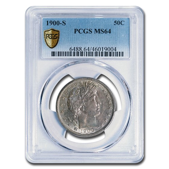 1900-S Barber Half Dollar MS-64 PCGS 1900-S Barber Half Dollar MS-64 PCGS