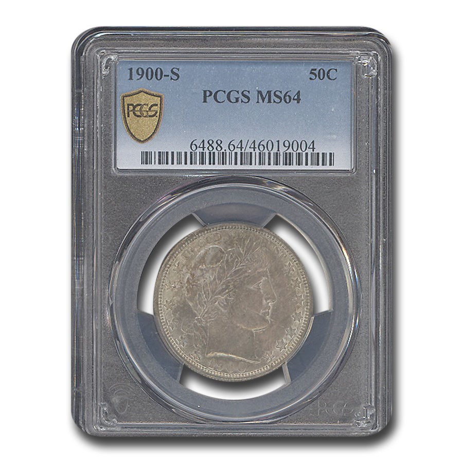 Buy 1900 S Barber Half Dollar Ms 64 Pcgs Apmex Buy 1900 S Barber Half Dollar Ms 64 Pcgs Apmex