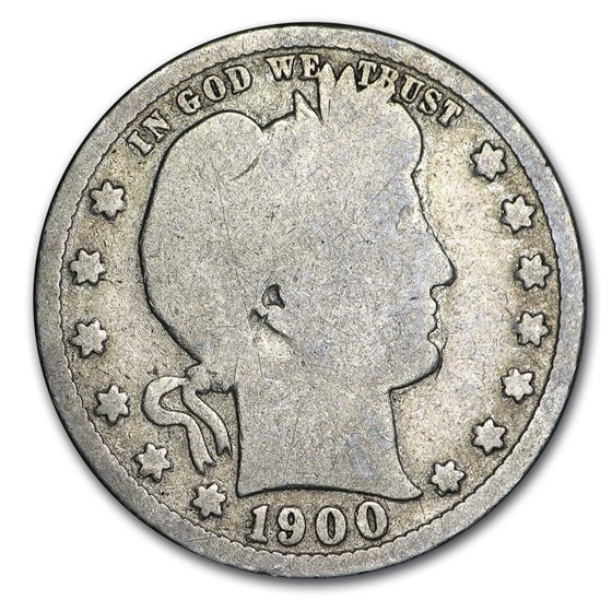 1900-S Barber Quarter Good 1900-S Barber Quarter Good