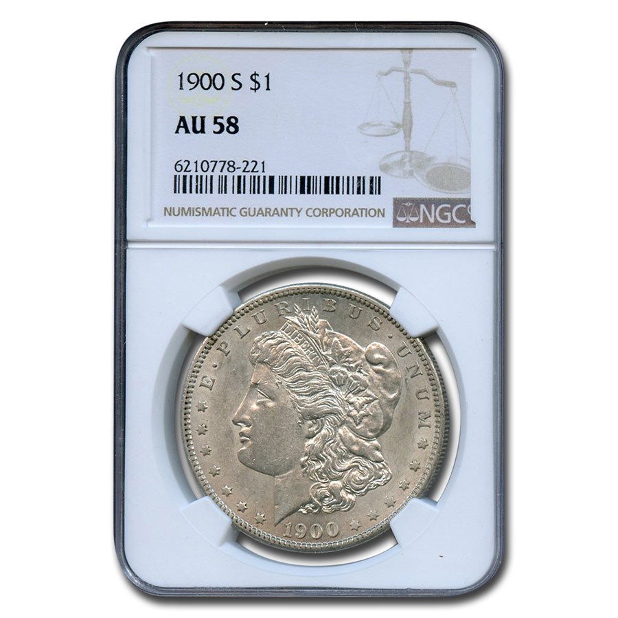 1900-S Morgan Dollar AU-58 NGC