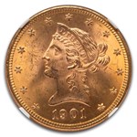 1901 $10 Liberty Eagle MS-65+ NGC
