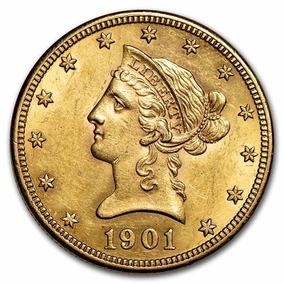 1901 $10 Liberty Gold Eagle AU 1901 $10 Liberty Gold Eagle AU