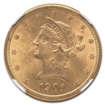1901 $10 Liberty Gold Eagle MS-63+ NGC