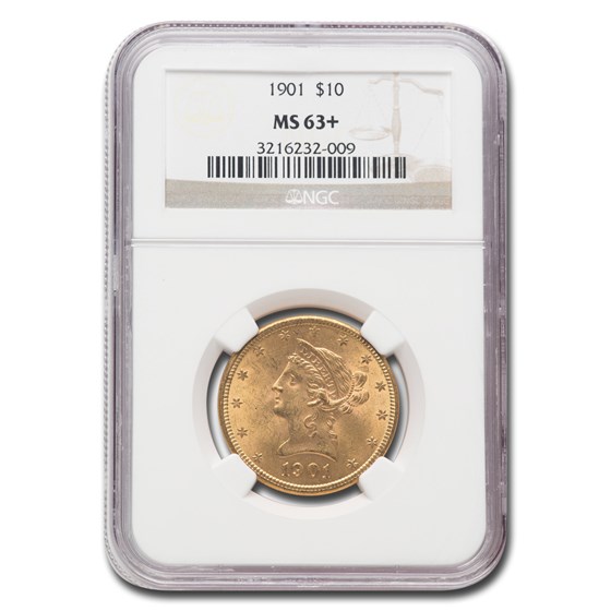 1901 $10 Liberty Gold Eagle MS-63+ NGC 1901 $10 Liberty Gold Eagle MS-63+ NGC