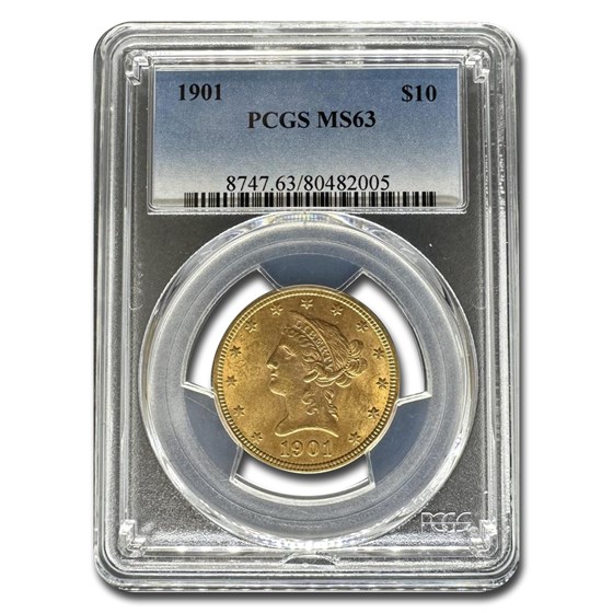 1901 $10 Liberty Gold Eagle MS-63 PCGS 1901 $10 Liberty Gold Eagle MS-63 PCGS