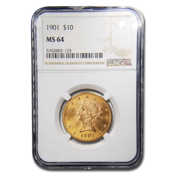 1901 $10 Liberty Gold Eagle MS-64 NGC