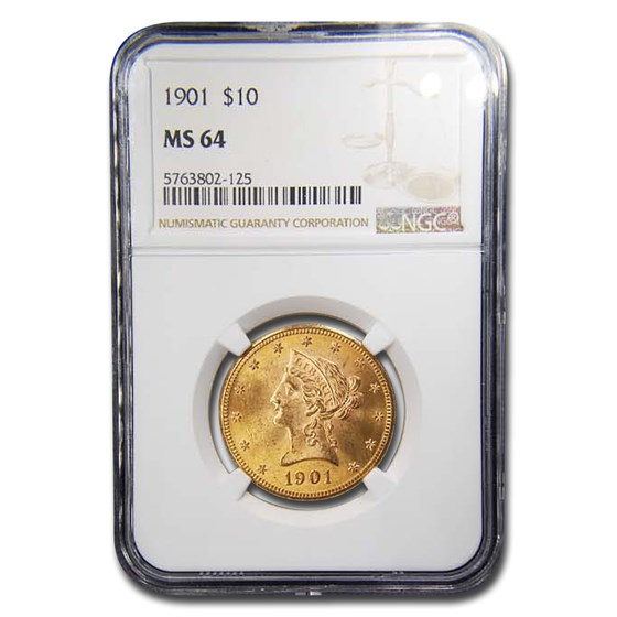 1901 $10 Liberty Gold Eagle MS-64 NGC 1901 $10 Liberty Gold Eagle MS-64 NGC