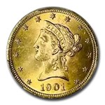1901 $10 Liberty Gold Eagle MS-64+ PCGS CAC