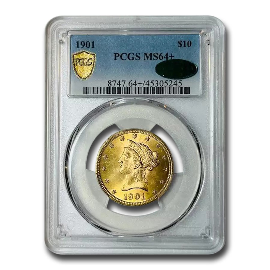 1901 $10 Liberty Gold Eagle MS-64+ PCGS CAC