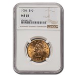 1901 $10 Liberty Gold Eagle MS-65 NGC