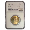 1901 $10 Liberty Gold Eagle MS-65 NGC